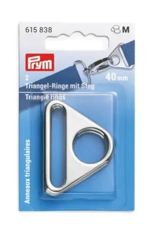 Accessorio per la borsa - Anelli triangolari colore argento - 40 mm - Prym Scelto Dai Clienti