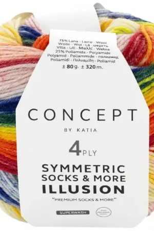 Katia Symmetric Socks  More Illusion 4-ply Promo Stagionale
