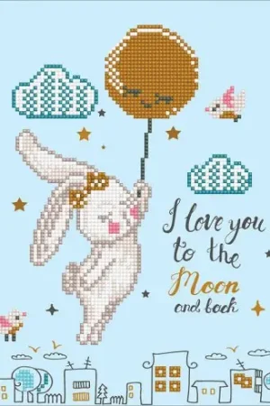 Kit ricamo diamante - Love you to the moon and back - Diamond Dotz Nuova Collezione