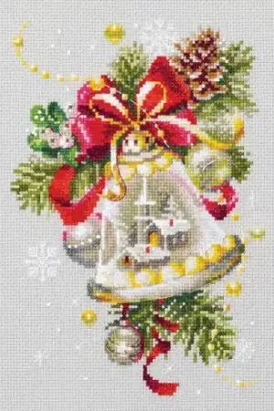Offerta Limitata kit ricamo a punto croce - Campana di Natale - Magic Needle