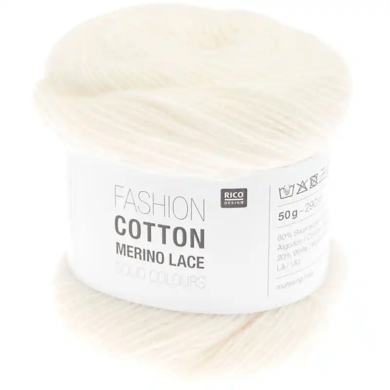 Rico Design Fashion Cotton Merino Lace Solid Colours Vendita Finale