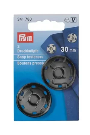 Bottoni a pressione - 2 bottoni a pressione per cucire neri - 30 mm - Prym Ordina Subito