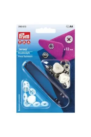 Must-Have Bottoni a pressione - Kit bottoni a pressione Jersey/ nero - 12 mm - Prym