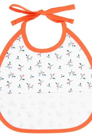 Spedito Oggi Bavaglino da Ricamare - Foglie - DMC