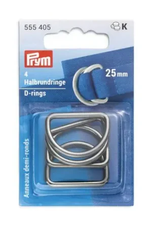 Accessorio per la borsa - Anelli a D - 25 mm argento scuro - Prym Affare