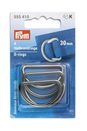 Ultimissimo Modello Accessorio per la borsa - Anelli a D - 30 mm argento scuro - Prym