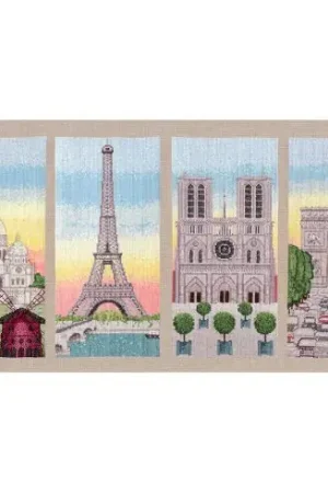 kit ricamo a punto croce - Monumenti di Parigi - Le Bonheur des Dames Spedito Oggi
