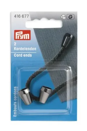 punte - 2 punte cavo nero lucido - 10 mm - Prym A Buon Prezzo