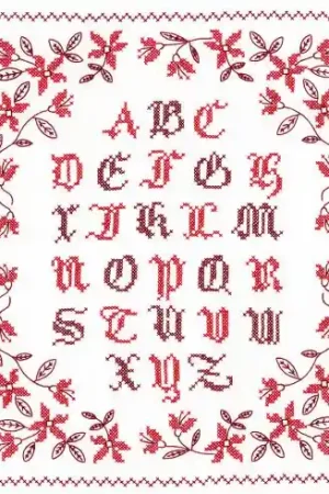 kit ricamo a punto croce - Alfabeto rosso - Le Bonheur des Dames Spedizione Espresso