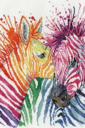 kit ricamo a punto croce - Zebre - Design works Di Tendenza