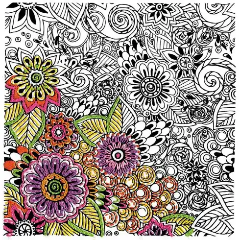 Tela predisegnata - Floreale - Zenbroidery Offerta Lampo