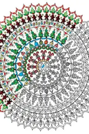 Tela predisegnata - Mandala di Natale - Zenbroidery Più Venduto