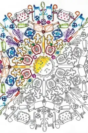 Tela predisegnata - Mandala cucina - Zenbroidery Soddisfatti O Rimborsati