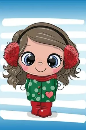 Supporto in cartoncino per ricamo diamante - Ragazza - Collection d'Art A Buon Prezzo