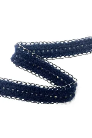 Scelto Dai Clienti 50 Cm Passamaneria Lana con Catena e Strass – Altezza 3 cm