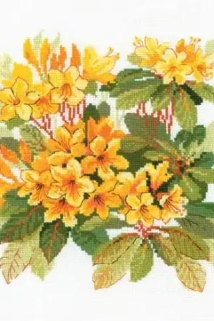 kit ricamo a punto croce - Rododendri - Riolis Reso Gratuito