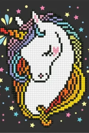 Kit ricamo diamante - Cuore di unicorno - Diamond Art Esclusivo