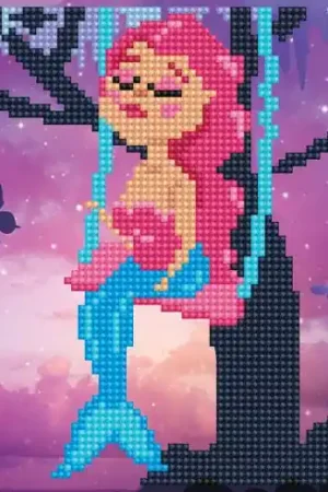 Acquista Ora Kit ricamo diamante - Sirena sulla sua altalena - Diamond Art