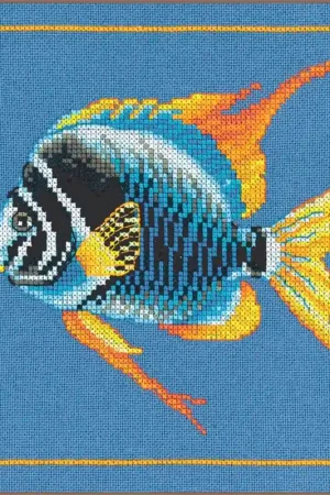 Reso Gratuito Kit di Punto Croce Fire Zebra Fish - Lanarte