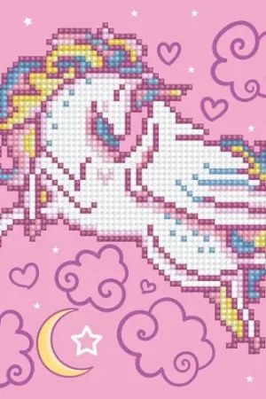 Consegna Rapida Kit ricamo diamante - Unicorno volante - Diamond Art