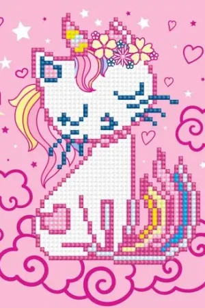 Compra Online Kit ricamo diamante - Unicorn-kitten - Diamond Art