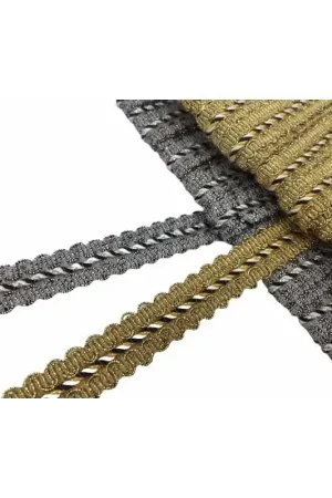 Scelto Dai Clienti Passamaneria Lurex Copripunto Cordoncino Bianco Nero Alta 15 Mm