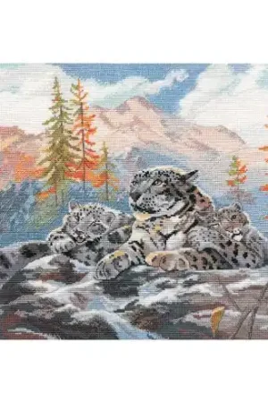 Offerta Limitata kit ricamo a punto croce - Leopardo della neve - Oven