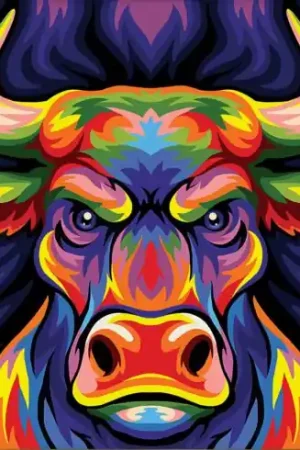 Kit ricamo diamante - Mucca colorata - Diamond Painting Direttamente Dal Produttore