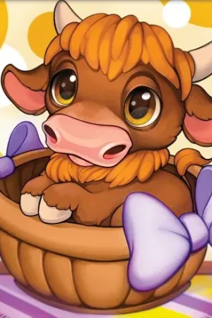 Kit ricamo diamante - Bambino toro - Diamond Painting Spedizione Espresso