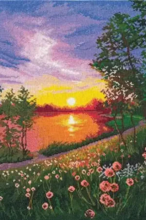 Prezzo Basso kit ricamo a punto croce - Tramonto - Oven