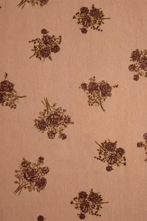 Vendita Finale Tessuto Flannel Cotton Print Katia - Roses Rights