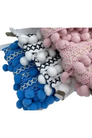 Professionale Passamaneria Pon Pon Moda Fettuccia Rombo Alta 3 Cm