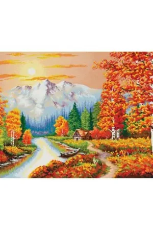 Pagamento Sicuro kit ricamo a punto croce - Tramonto fiammeggiante - Needleart World