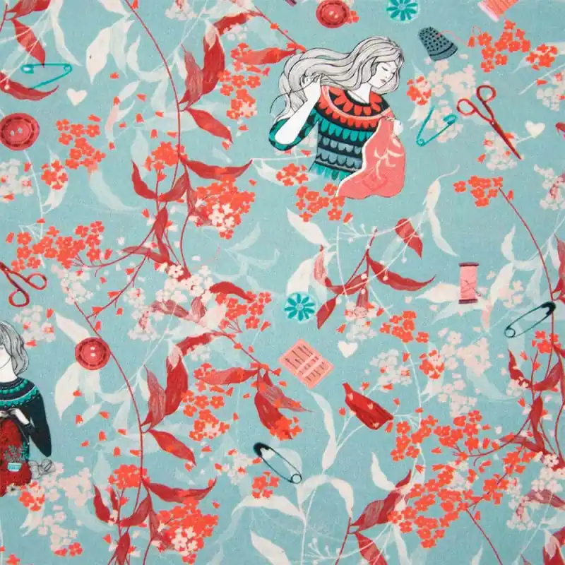 Spedizione Espresso Tessuto Poplin Katia - Handmade Dreams