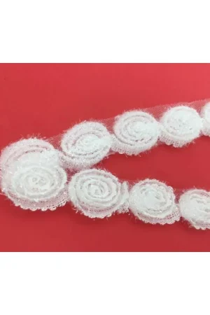 Offerta Limitata 50 Cm Passamaneria Rose Ritagliabili Filo Lurex Alta 3 Cm