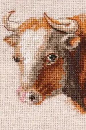 kit ricamo a punto croce - toro - Alisa Occasione