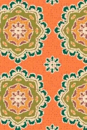 Ultimissimo Modello Tessuto Recycled Canvas Print Katia - Retro Patch Flower