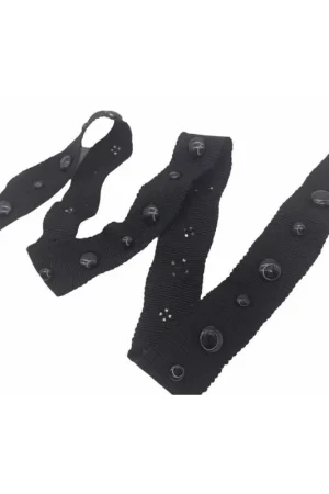 50 Cm Passamaneria Gros Grain Nero Borchie Lucido Alta 2 Cm Direttamente Dal Produttore