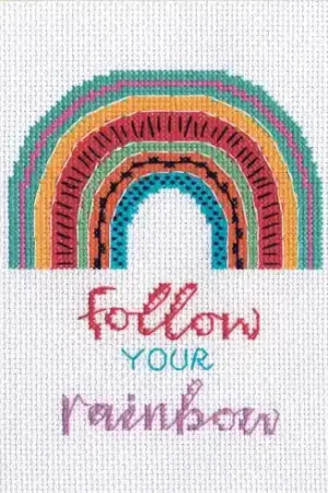 Sconto kit ricamo a punto croce - Segui il tuo arcobaleno - Dimensions