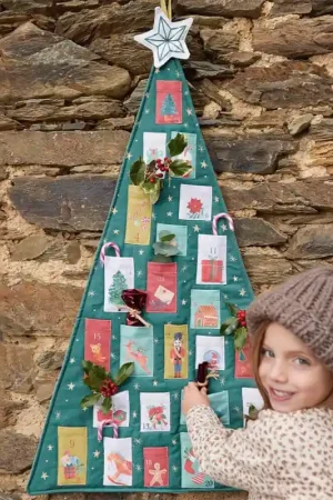 Pannello di Tessuto Katia - Retro Xmas Calendar Nuova Collezione