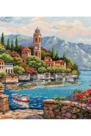 Più Venduto kit ricamo a punto croce - Lago di Como - Merejka