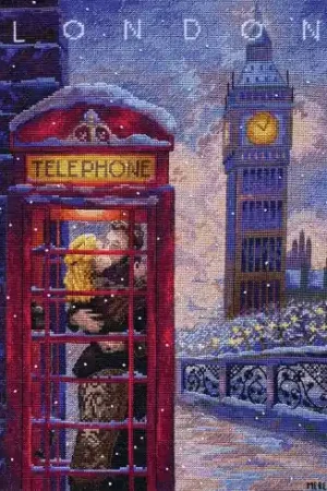 kit ricamo a punto croce - Visita Londra - Merejka Non Perdere