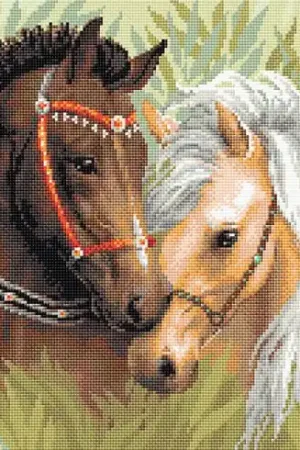 Compra Online Kit ricamo diamante - Coppia di cavalli - Riolis