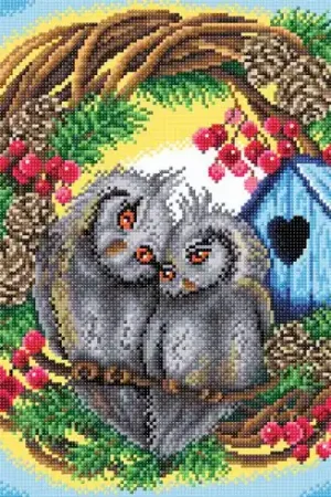 Prezzo Ridotto Kit ricamo diamante - Civette di natale - Collection d'Art