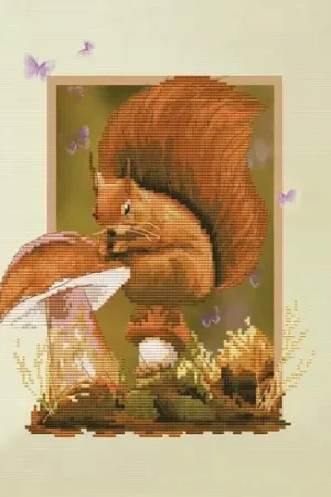 Spedizione Espresso kit ricamo a punto croce - Scoiattolo - Nova Sloboda