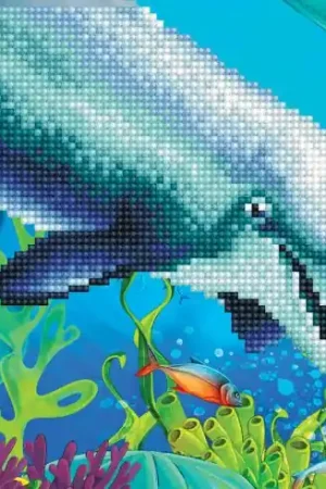 Reso Gratuito Kit ricamo diamante - Delfino - Diamond Art