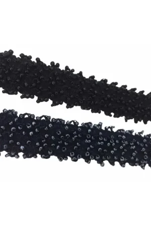 Consegna Rapida 50 Cm Passamaneria Moda Bordo Elastico Perline Cucite Alta 2 Cm