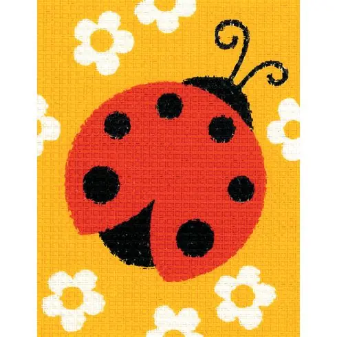 Kit di tela per bambini - Coccinella - Vervaco Spedito Oggi