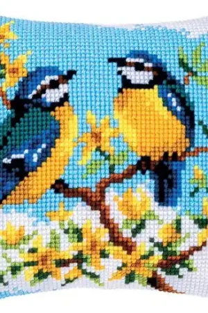 Offerta Lampo Kit cuscino fori grossi - Cincie blu - Vervaco