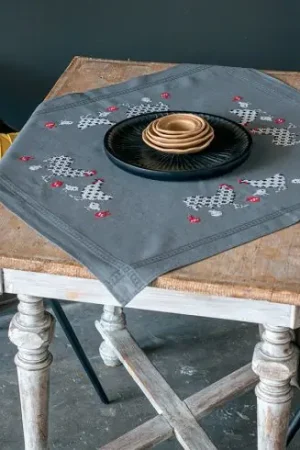 Vendita Finale Kit tovaglia da ricamo - Gallo e pollo - Vervaco